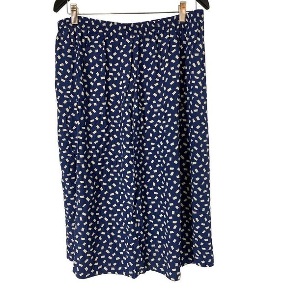 Women’s 80s Vintage Jimmy Garcia Skirt Set Medium Matching 5405 Blue Midi - Picture 9 of 11